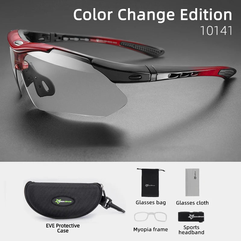 See clearly on every ride with ROCKBROS cycling glasses that adapt to light, speed, and every road you conquer.