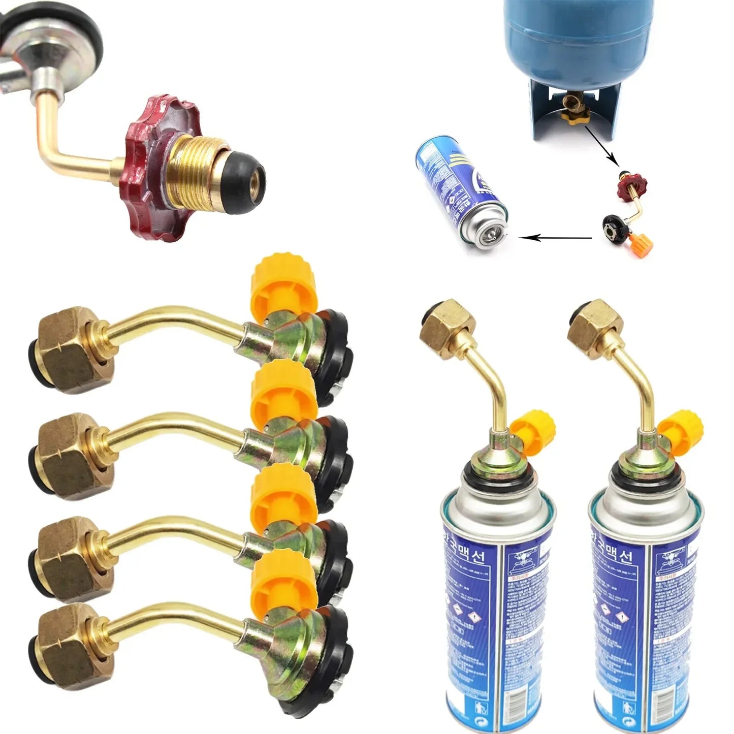 Shunmaii Gas Butane Cylinder Tank Refill Direct Connector Adapter