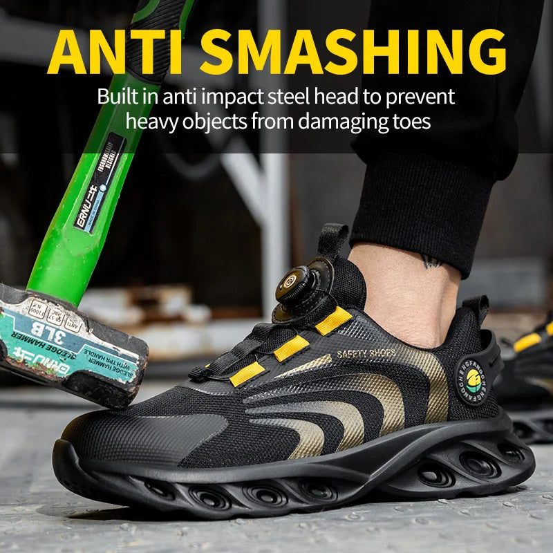 Experience effortless protection and all-day comfort with a lace-free design that lets you slip on quickly, stay secure, and adapt to demanding work environments.