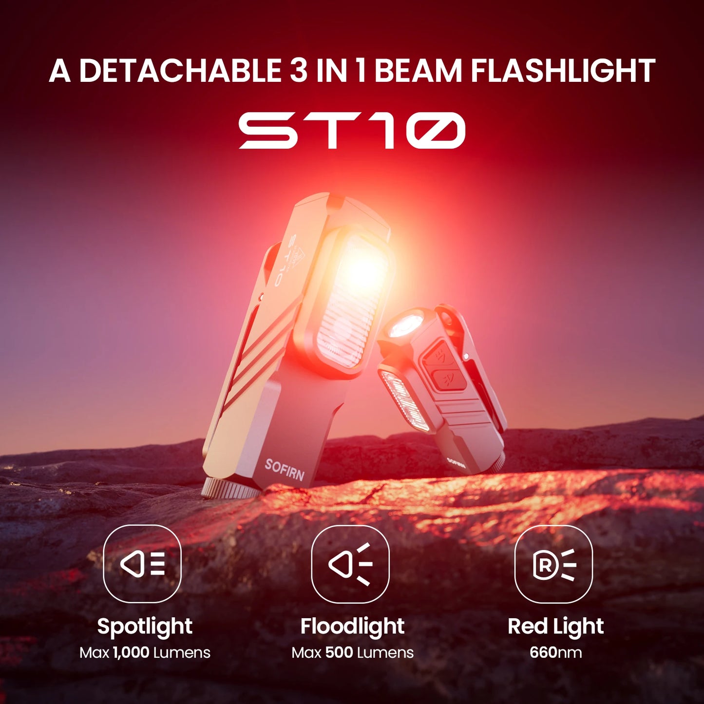 Sofirn brings you the Mini ST10, a compact, high powered EDC flashlight designed for everyday carry, outdoor adventures, and emergency use, offering long battery life, USB C charging, and versatile lighting modes in a single pocketable package.