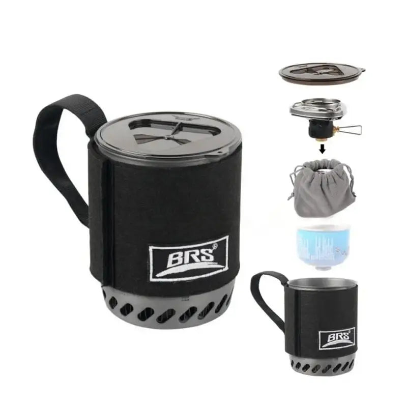BRS 61 Jet Boil Camping Pot Stove With Heat Exchanger Portable Gas Stove