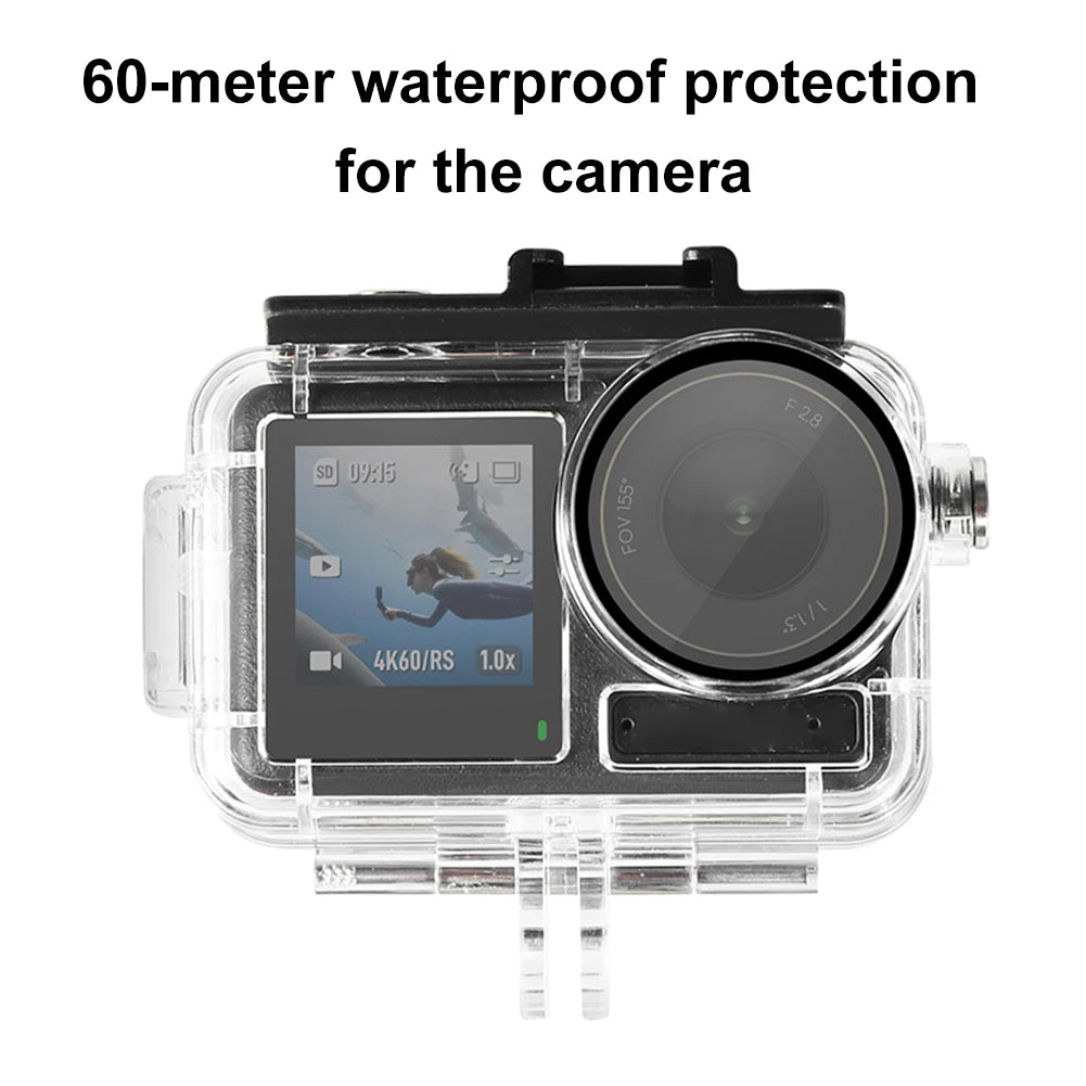 You can conquer the ocean depths with Alloyseed's 60M waterproof diving housing for your DJI Osmo Action, keeping your footage crystal clear and your camera safe.