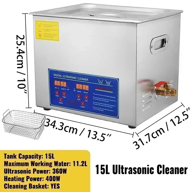 Experience professional-grade cleaning with the VEVOR ultrasonic cleaner, designed to blast away grime from everyday items with effortless efficiency.