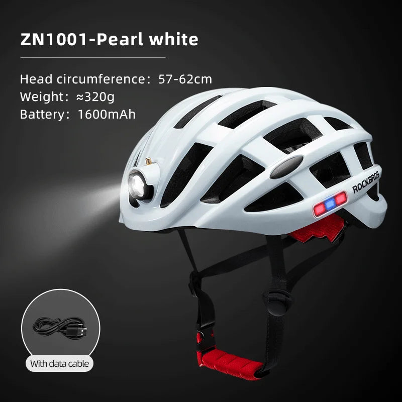 ROCKBROS USB Rechargeable Front Light Helmet for Night Cycling