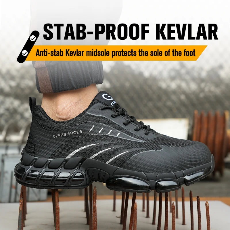 Step into safety with breathable lightweight comfort and reliable anti smash and anti puncture protection you can trust, designed to keep your feet cool, supported, and ready for demanding jobs.