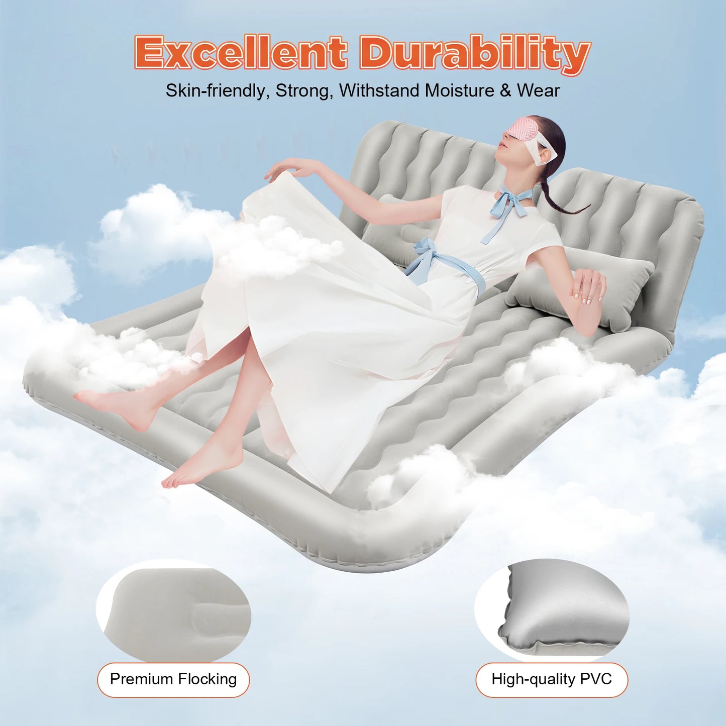 SUV Inflatable Car Mattress With Pump For Trunk And Back Seat