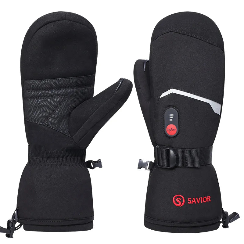 Savior Heat Winter Heated Mittens For Men Women With Rechargeable Battery