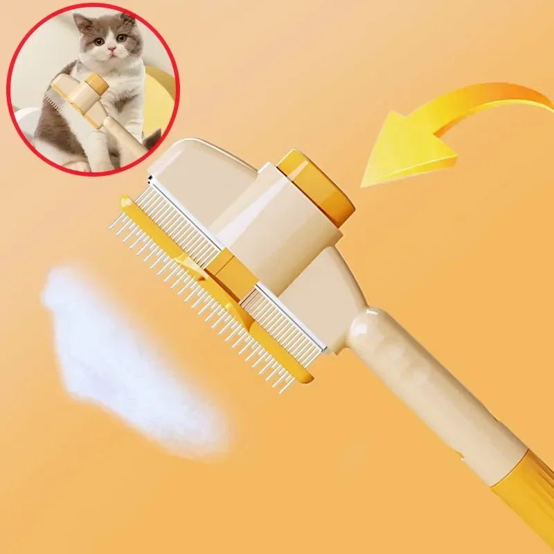 One Button Self Cleaning Dog Comb For Pet Hair Removal Massage Brush