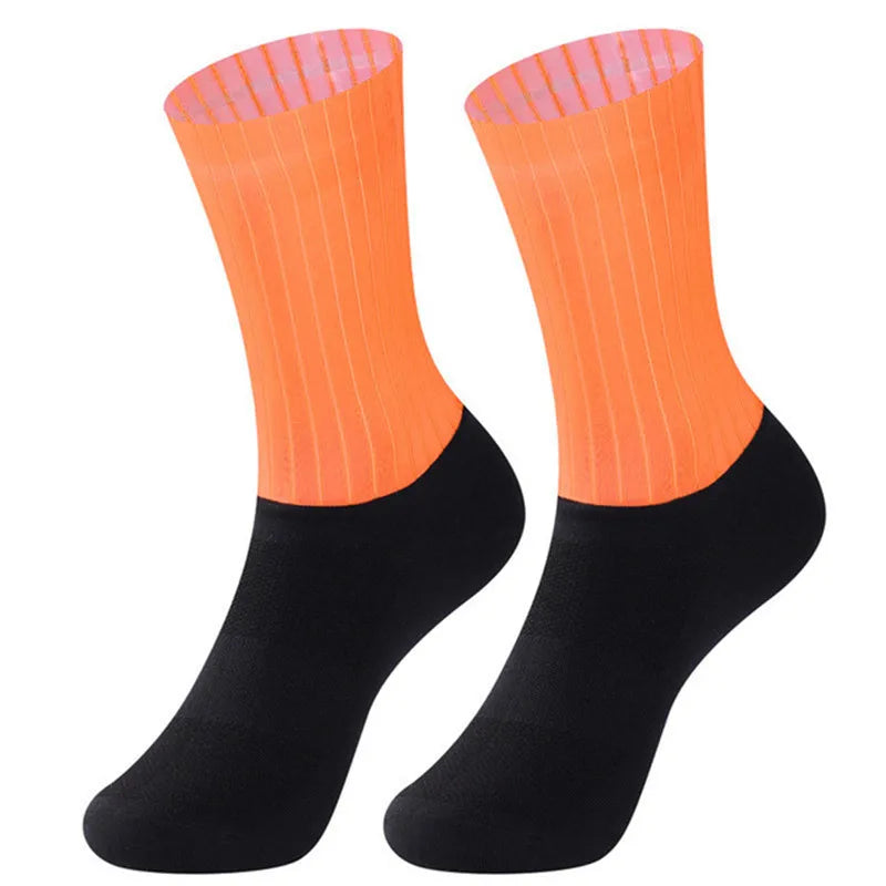 New Bike Team Aero Socks Seamless Anti Slip Cycling Socks Road Bicycle Socks Outdoor Racing Bike Compression Sport Socks