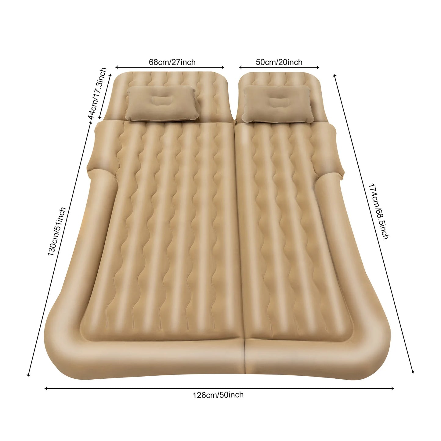 SUV Inflatable Car Mattress With Pump For Trunk And Back Seat