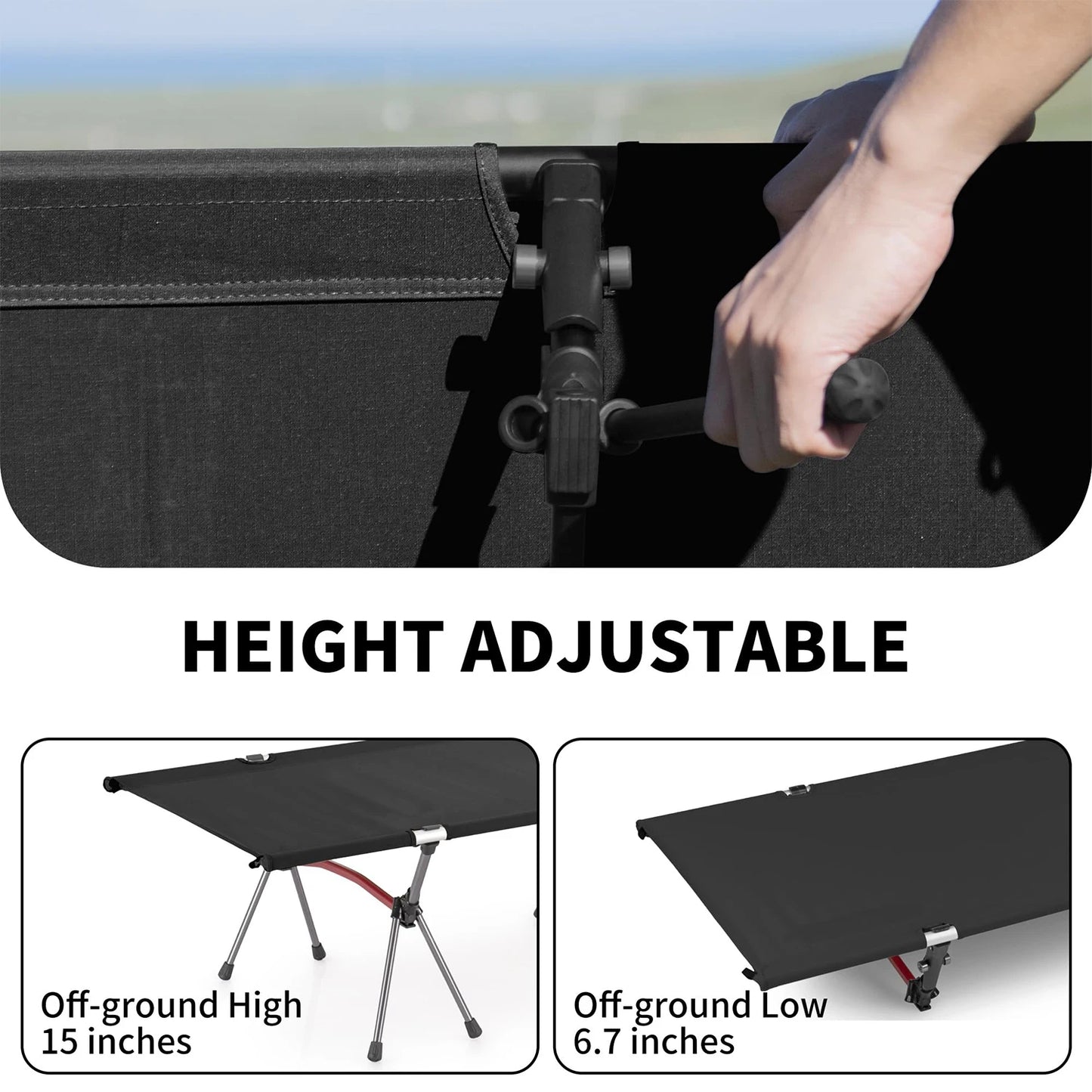 WESTTUNE marching bed, portable folding bed, ultra light aluminum alloy sleeping bed, outdoor camping and travel