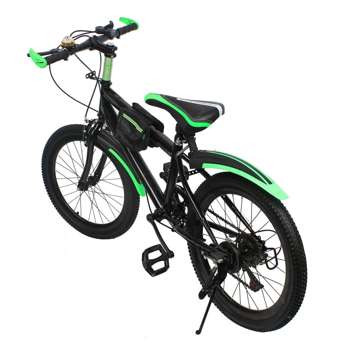 20 Inch 7 Speed Kids Mountain Bike with Storage Bag and Compass Bell