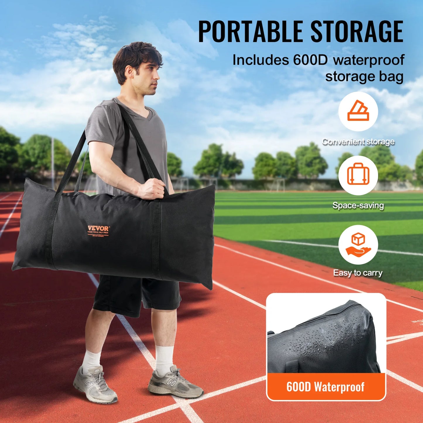 SucceBuy Barricade Backstop Net For Ball Sports Practice Netting With Carry Bag