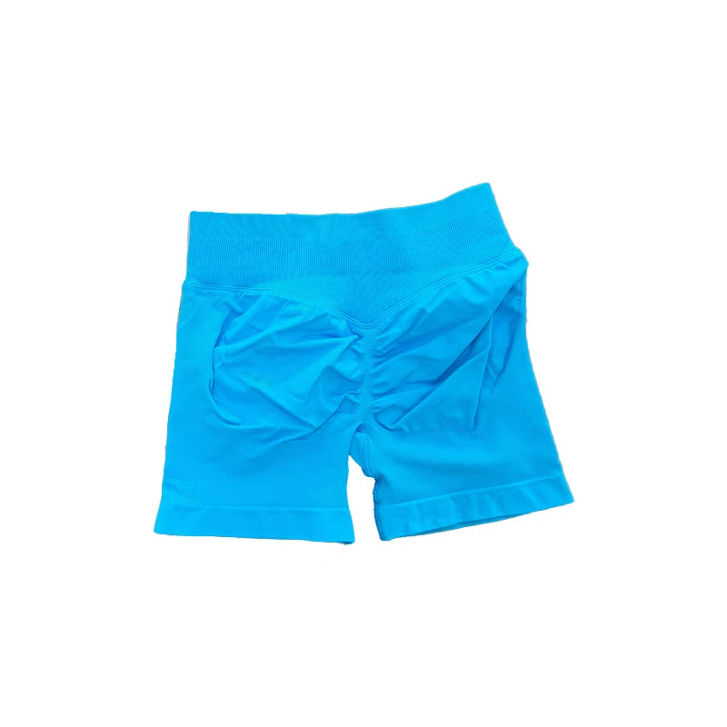 Impact Shorts with Logo Women Seamless Yoga Shorts Scrunch Bum Gym Shorts Workout Biker Short Fitness