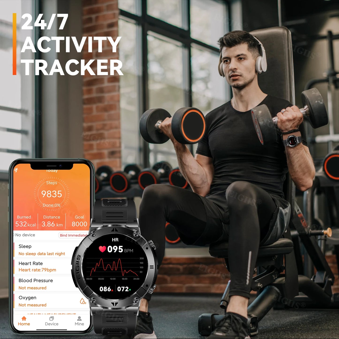 LaNikar Smart Watch Men TFT Bluetooth Call Blood Pressure Fitness Waterproof