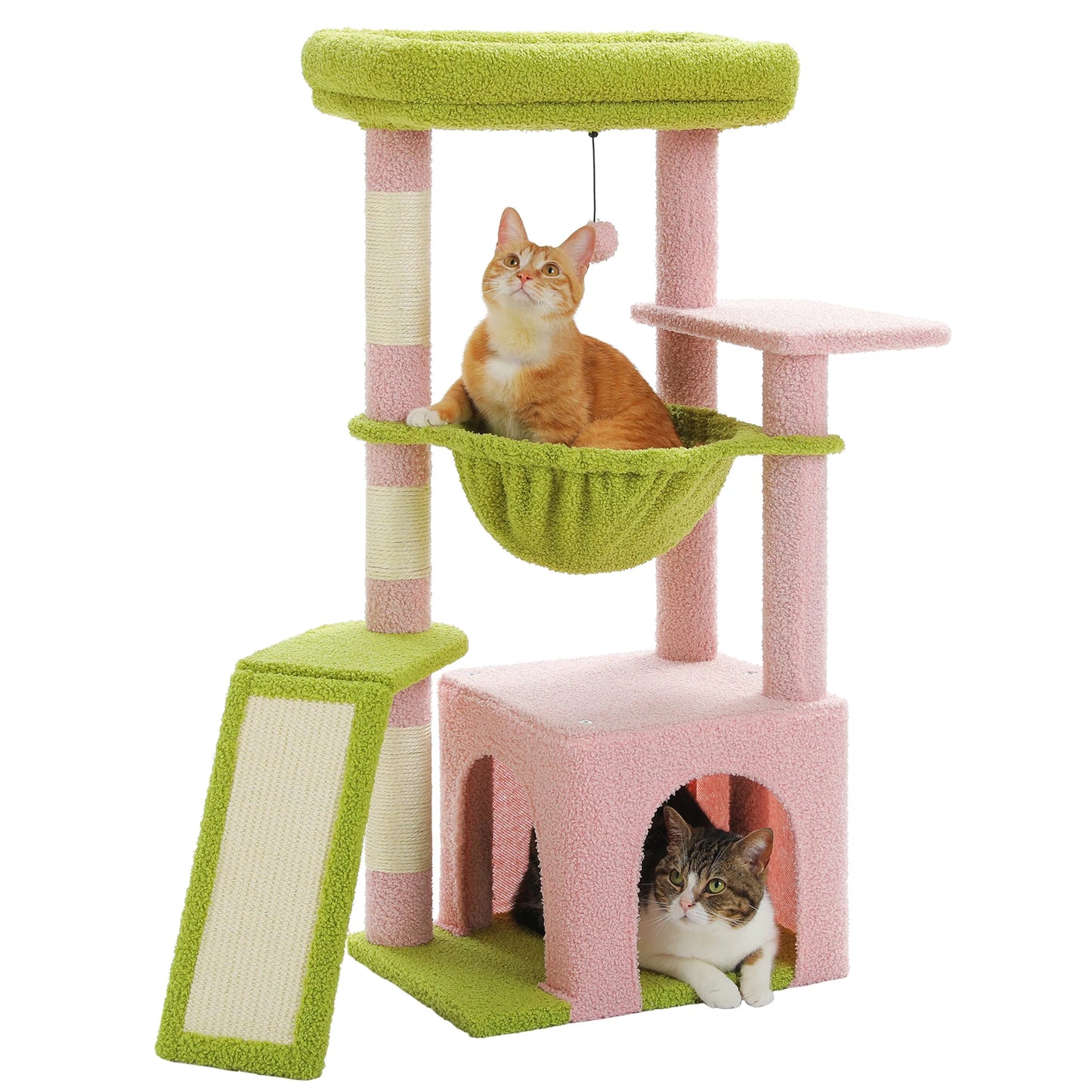 PEQULTICN Small Cat Tree With Three Levels Sisal Scratching Post