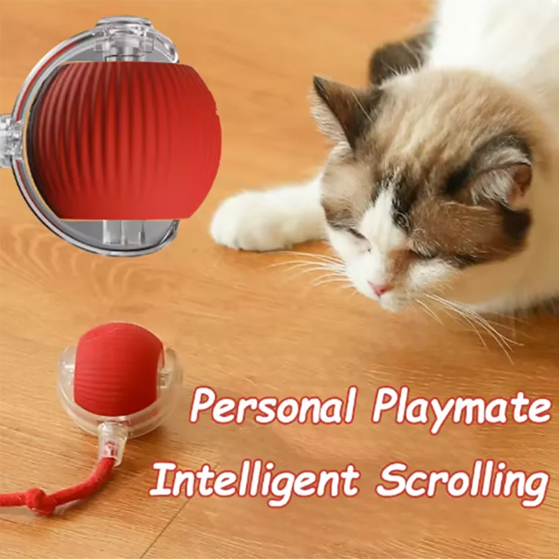 Automatic Interactive Cat Ball Self Play Toy With Long Lasting Battery For Cats