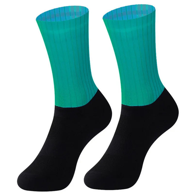 New Bike Team Aero Socks Seamless Anti Slip Cycling Socks Road Bicycle Socks Outdoor Racing Bike Compression Sport Socks