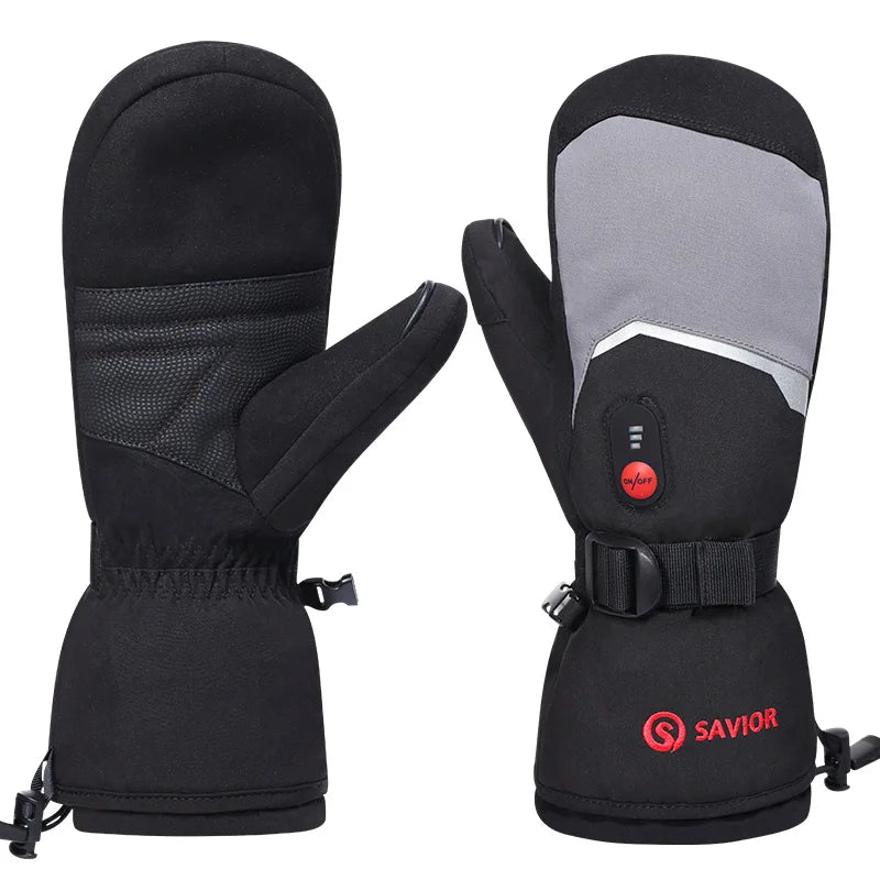 Savior Heat Winter Heated Mittens For Men Women With Rechargeable Battery