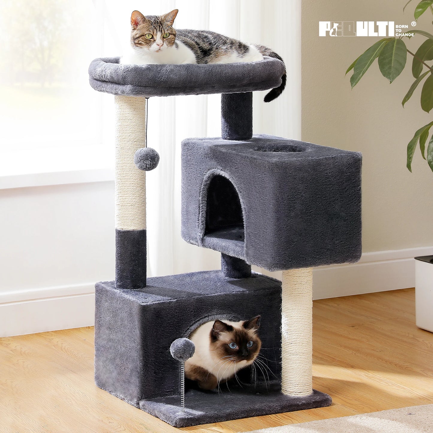 Unlock endless feline adventures with the PAWZ Road Large Cat Tree, a multi level playground built for indoor cats.