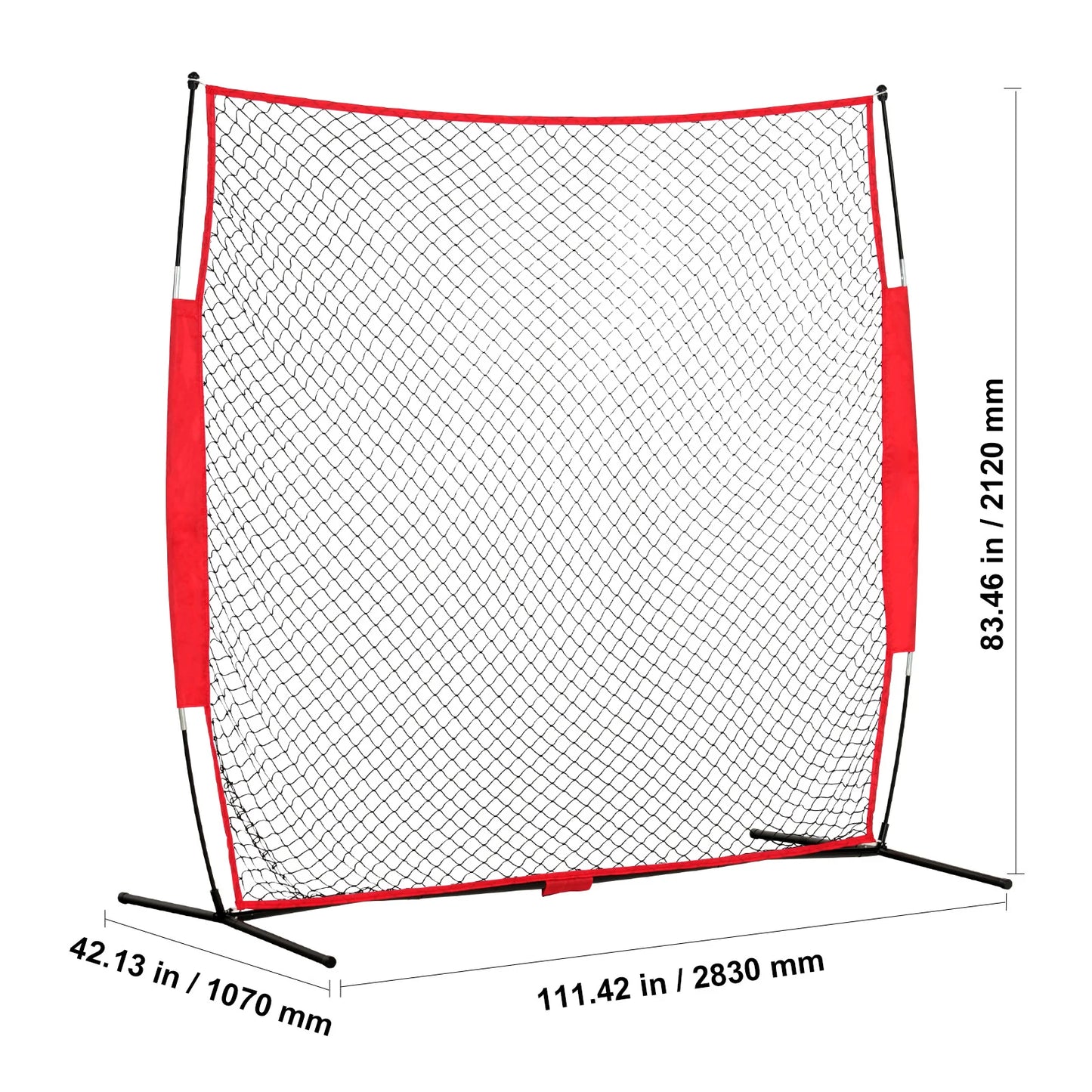 SucceBuy Barricade Backstop Net For Ball Sports Practice Netting With Carry Bag