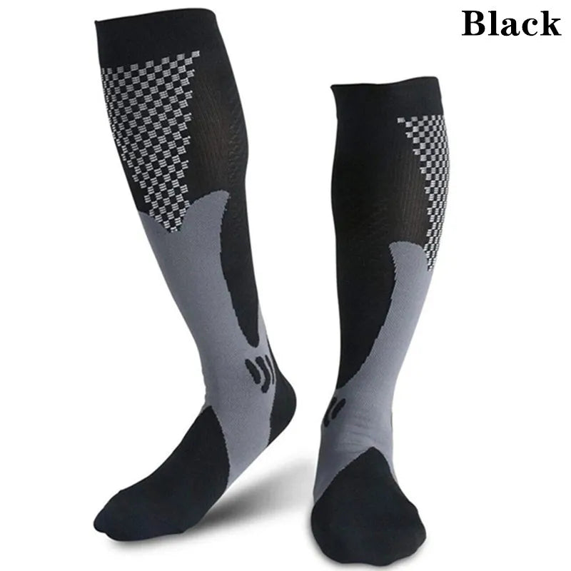 Experience all-day comfort and performance with knee-high compression socks from Brand NONE, designed for you as an athlete and everyday mover, with soft yet supportive fabric that improves your circulation and speeds recovery after workouts.