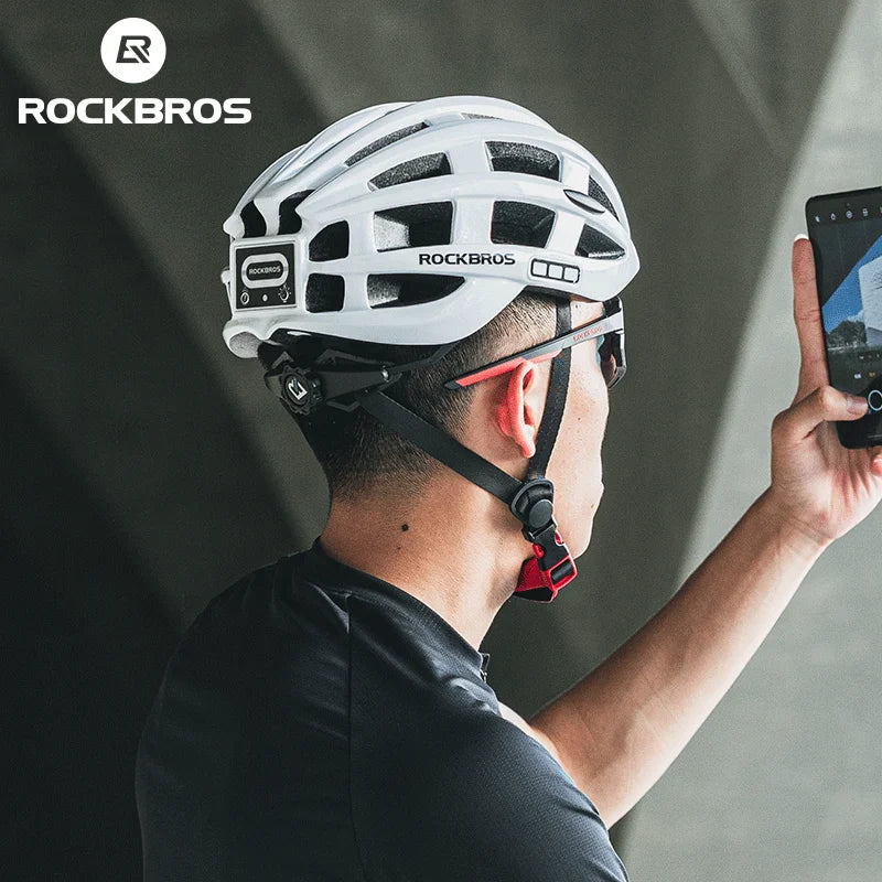 ROCKBROS USB Rechargeable Front Light Helmet for Night Cycling