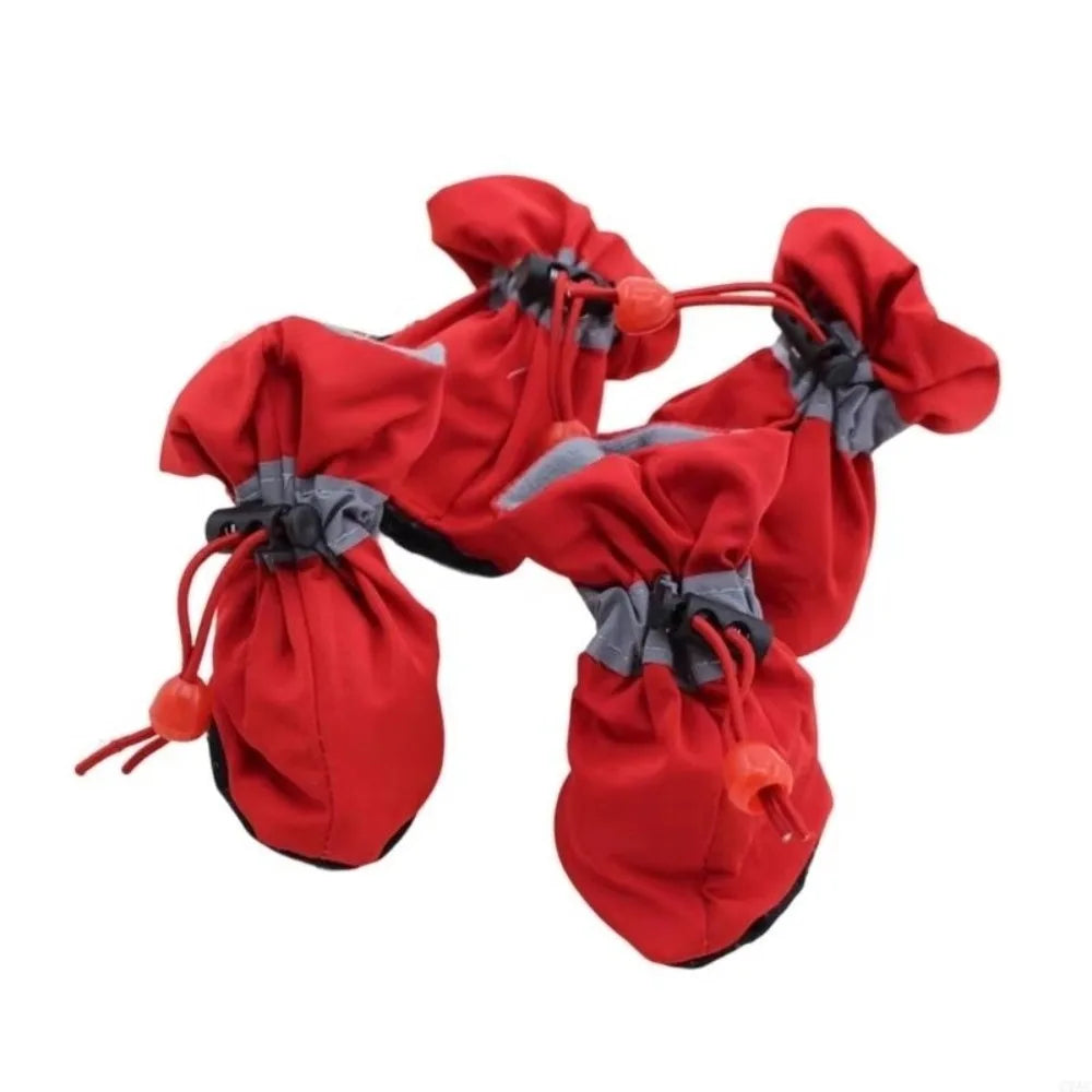 NONECN Waterproof Anti Slip Dog Shoes With Adjustable Drawstring Rain Booties