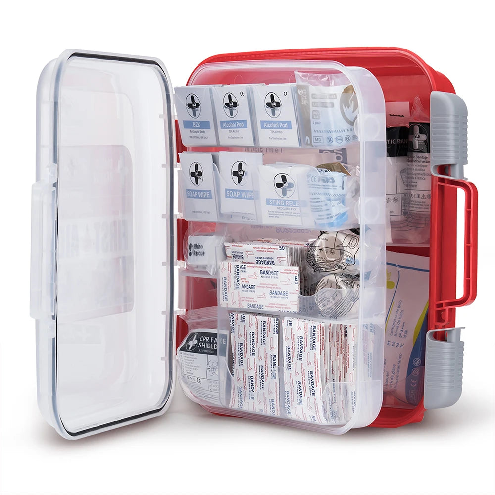 Rhino Rescue 350 Piece OSHA All Purpose First Aid Kit For Home Office School