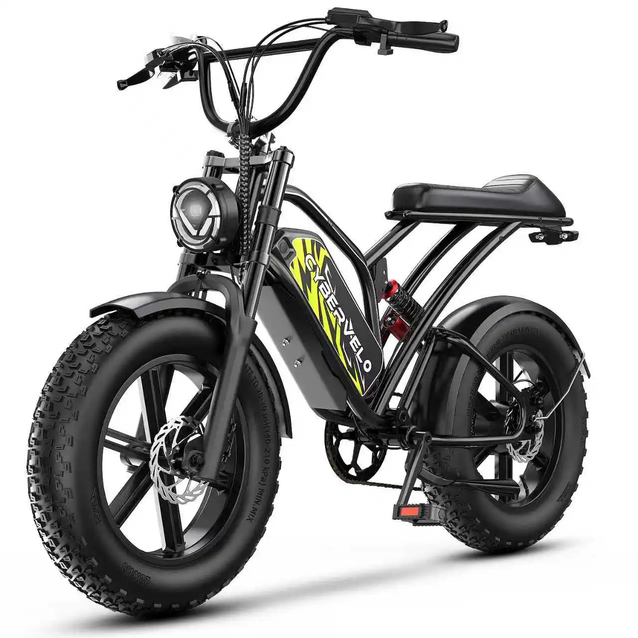 1600W Peak Electric Bike for Adults Cybervelo EK11 Full Suspension 30+MPH Off-road E-Motocycle Snow Beach Urban Ebike