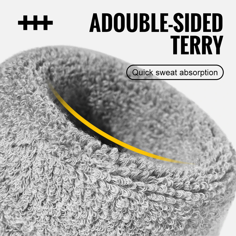 WRELS Terry Cloth Moisture Wicking Wristbands For Sports Tennis Gym Absorbent