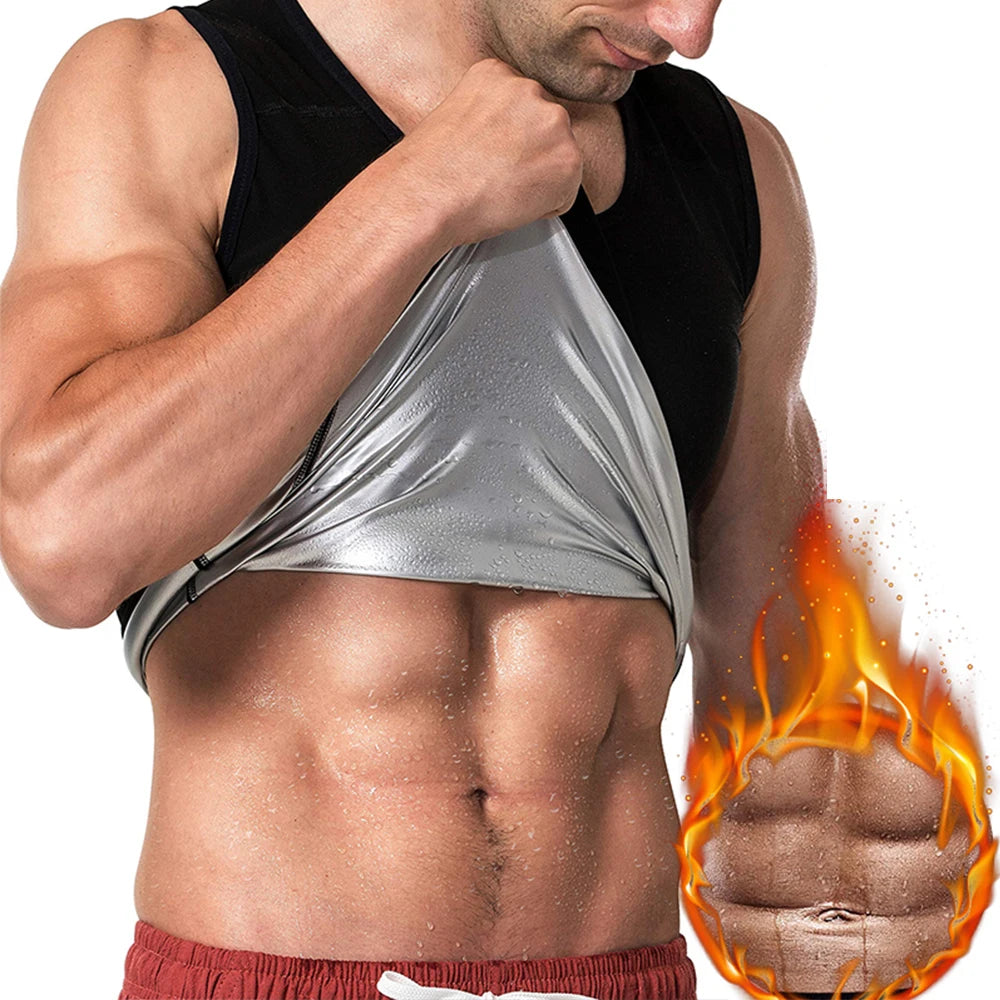 LILVIGORCN Men Sauna Compression Shirt Short Sleeve Body Shaper For Workout