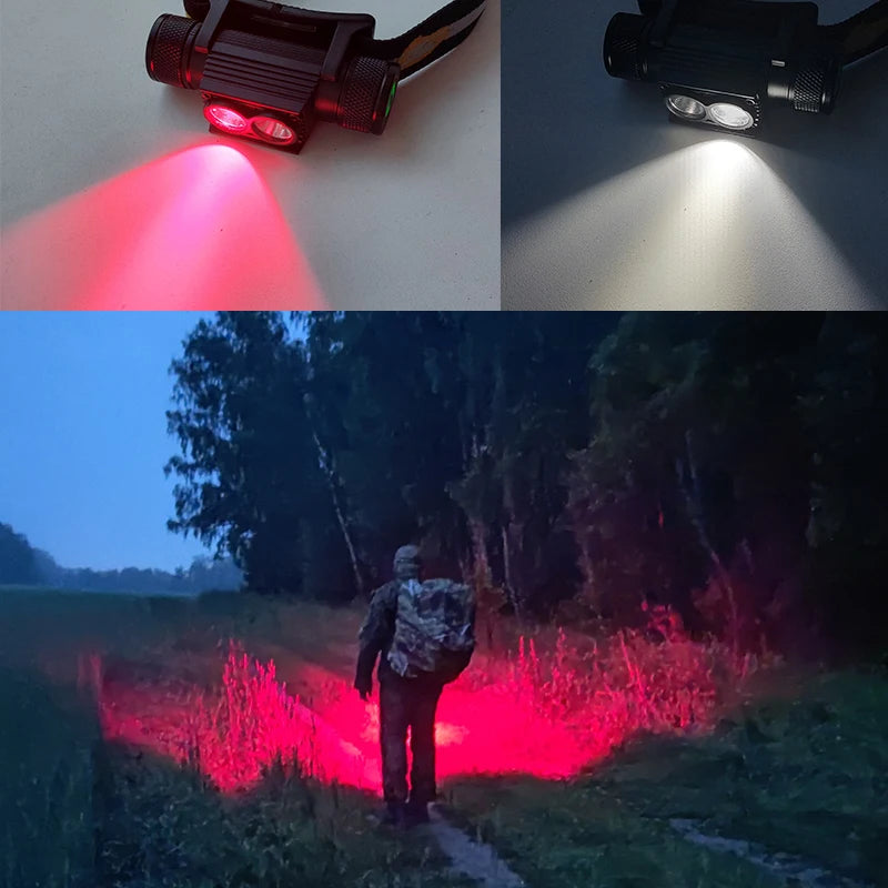 Sofirn H25LR LED Rechargeable Headlamp 1200 Lumen 90 CRI White And Red