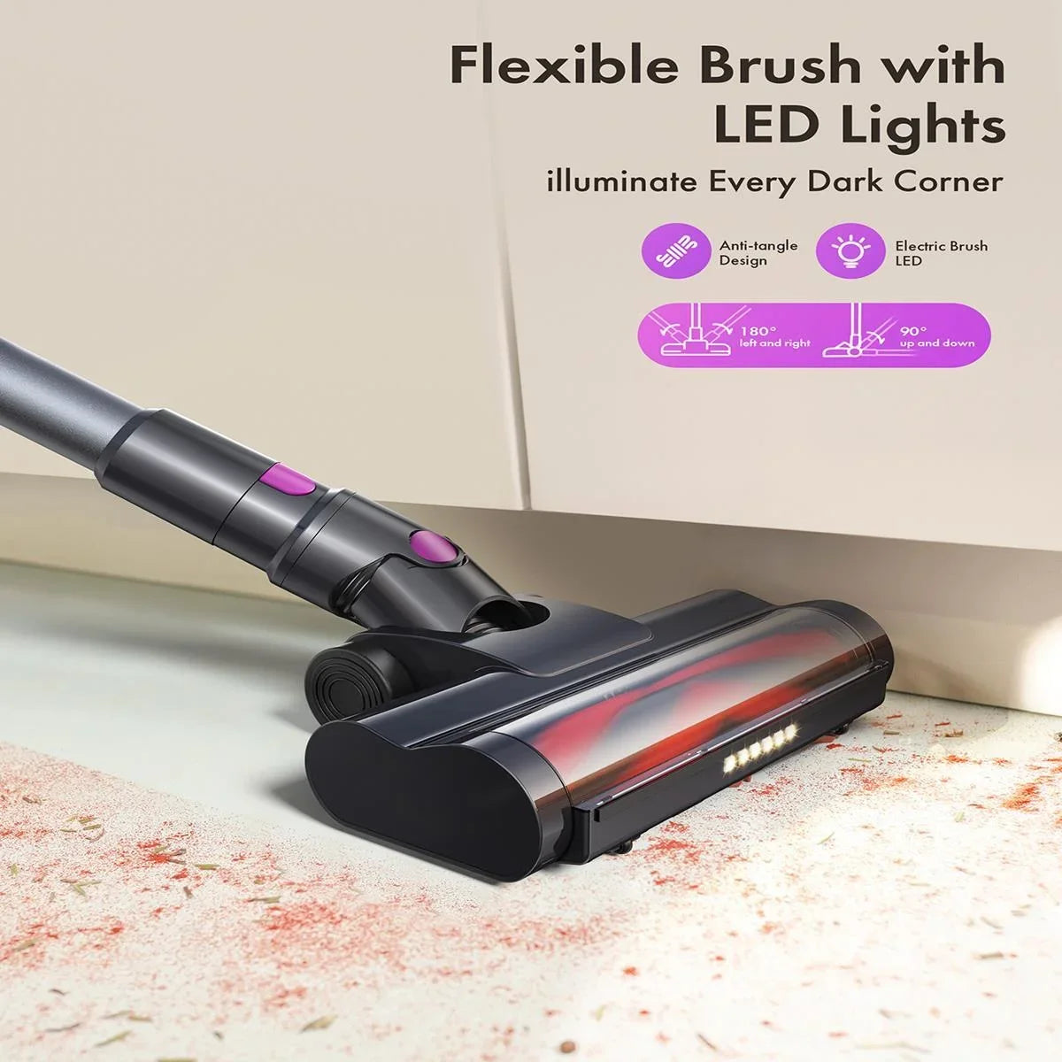 Homeika Cordless Vacuum Cleaner 23KPa 48Min LED Display Lightweight Stick