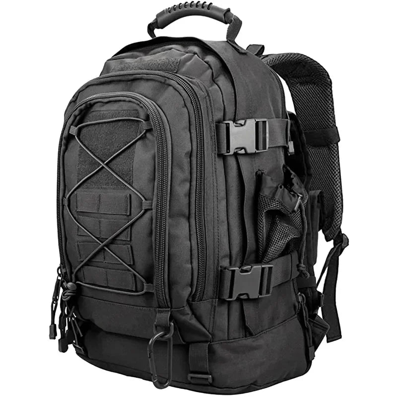 From Q, a trusted outdoor gear brand, this Extra Large 60L Tactical Backpack powers your adventures with rugged durability and all-day comfort.