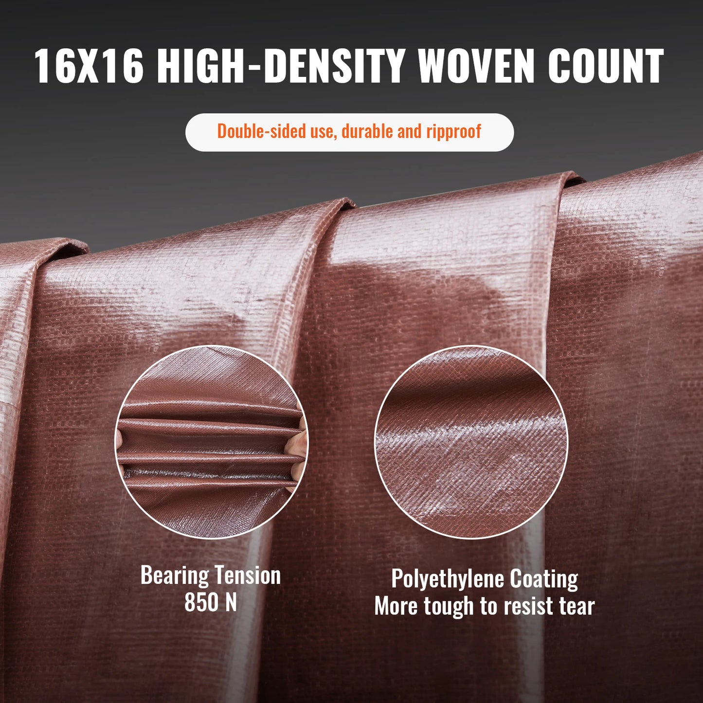 SucceBuy Heavy Duty Tarp 16 Mil Thick  Waterproof Tear Proof Poly Plastic Tarps Cover  Multi-Purpose Outdoor Tarpaulin for Truck