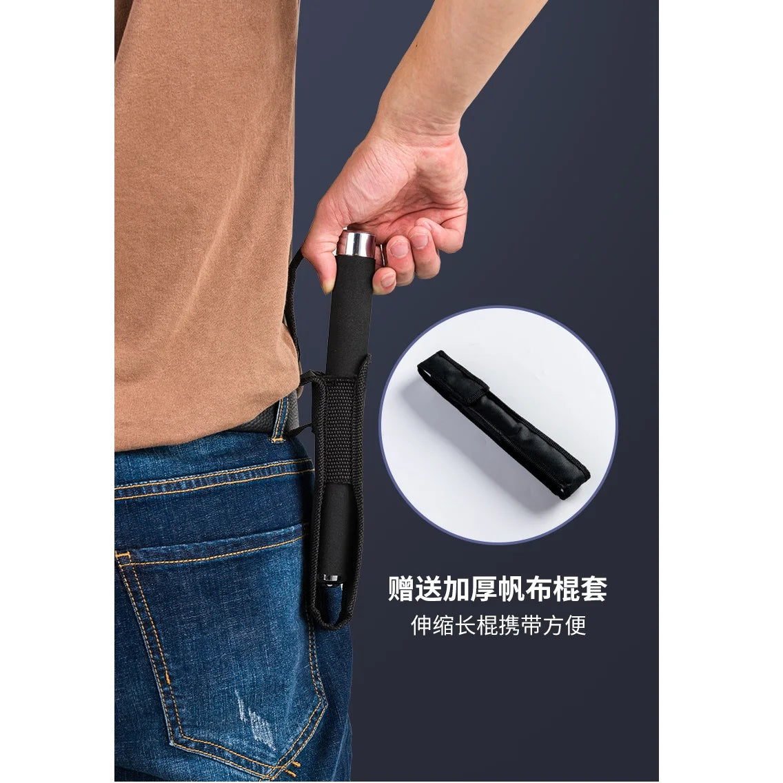 Lightweight Metal Folding Trekking Stick For Outdoor Hiking And Camping Portable