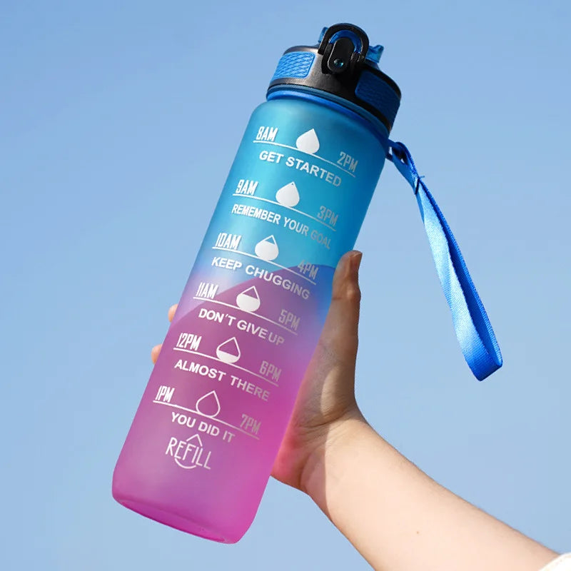 BPA Free Leak Proof Sports Water Bottle - High Quality Portable Shatterproof Cup for Hiking Travel Gym 1000ml