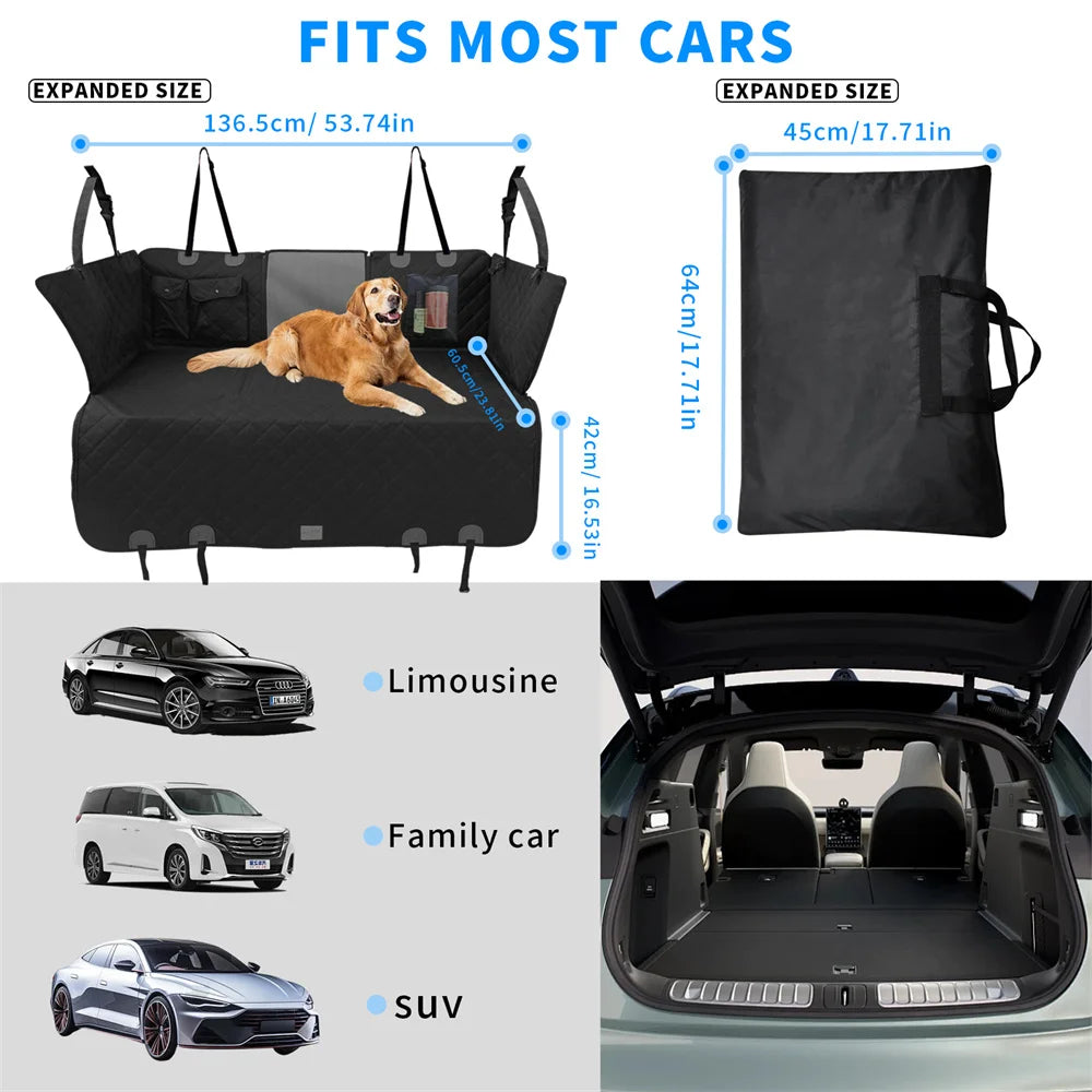Transform car trips into a safer, comfier journey with this waterproof back seat extender that doubles as a snug dog hammock for any trip.