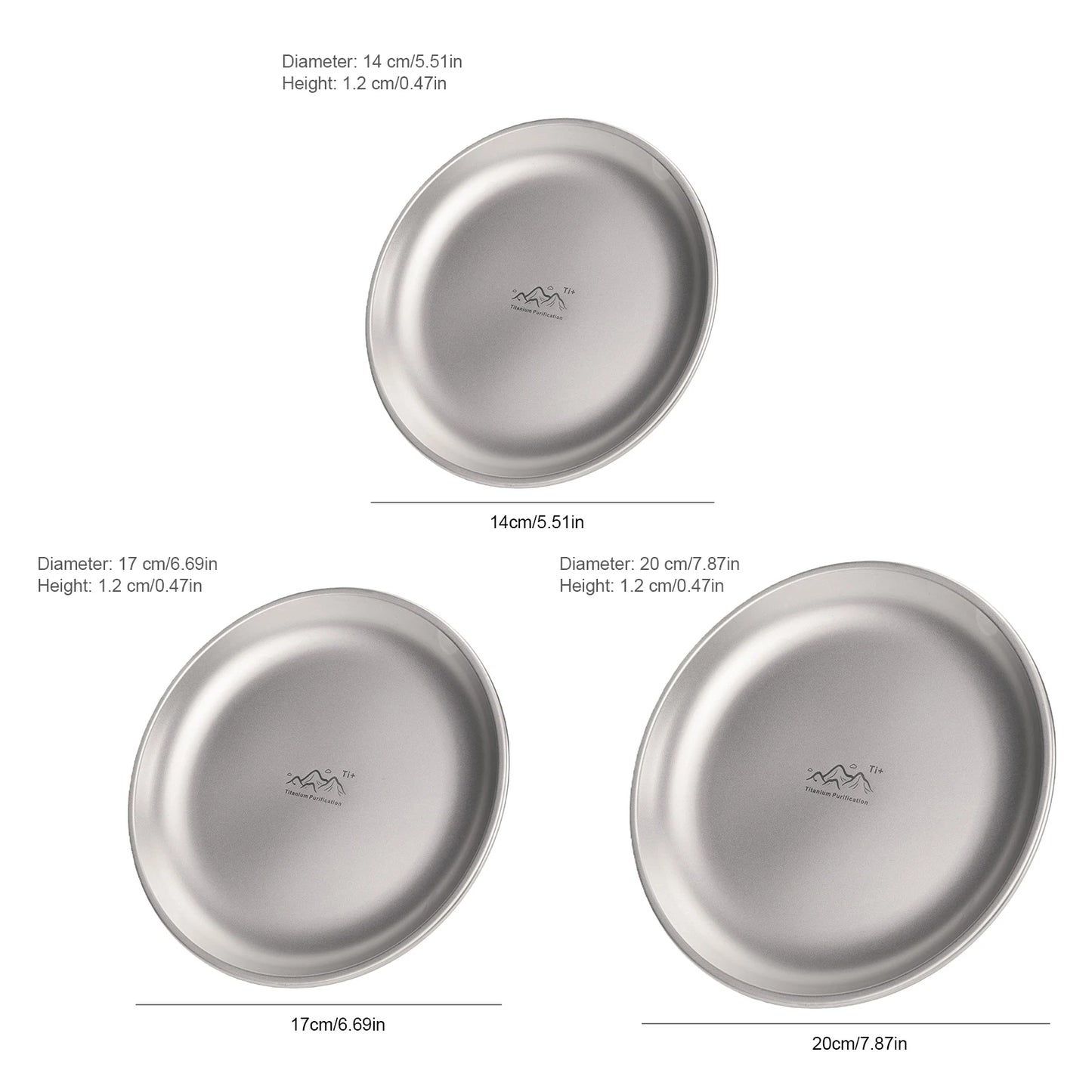 Shunmaii Titanium Purification Plate Rustproof Portable Travel Tableware
