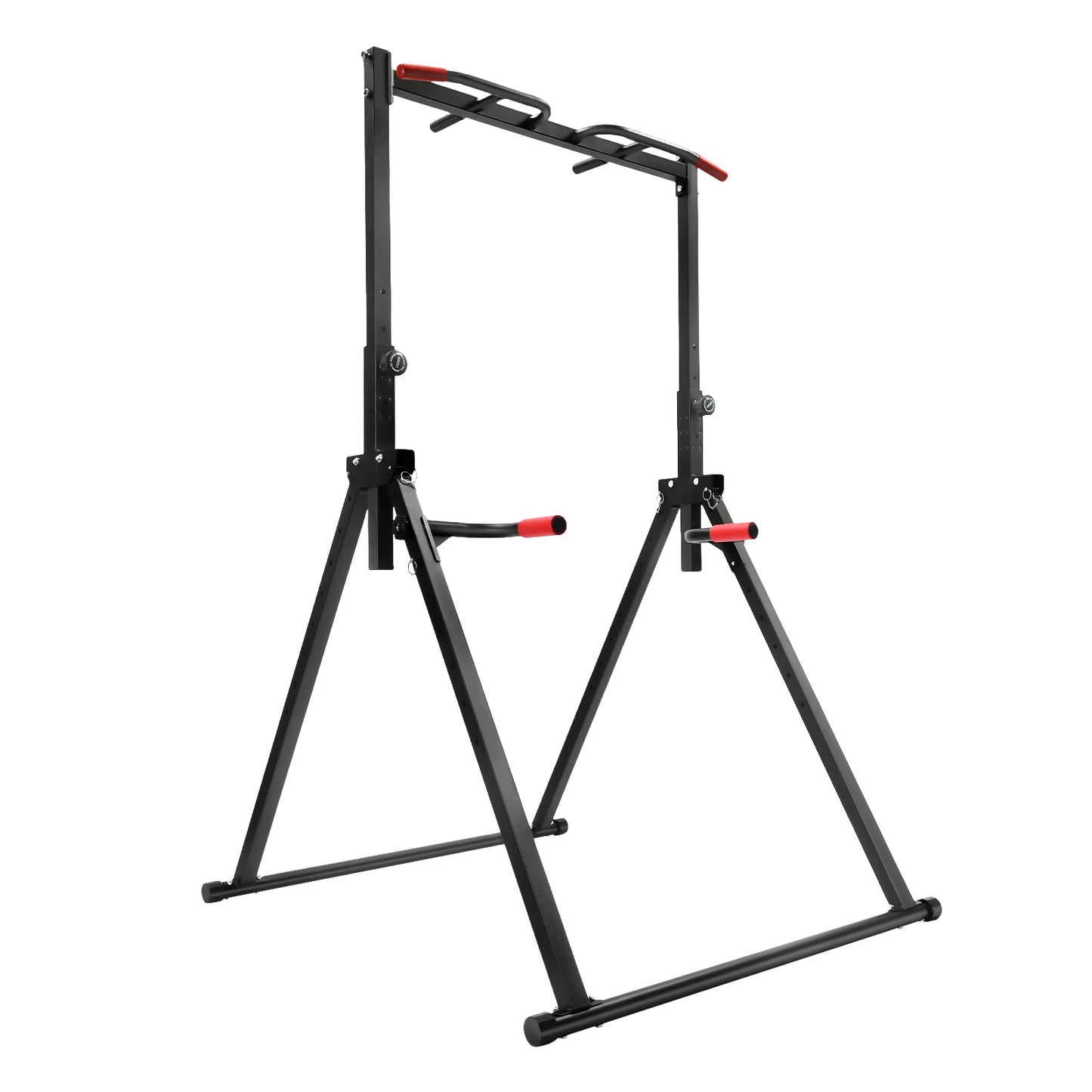 Elevate your home workouts with this sturdy, foldable pull-up bar system built for serious strength training.