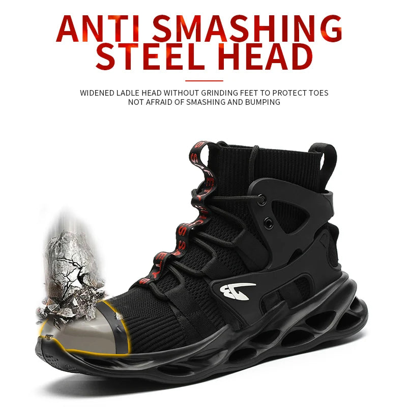 Breathable Anti Smash And Puncture Safety Shoes For Men