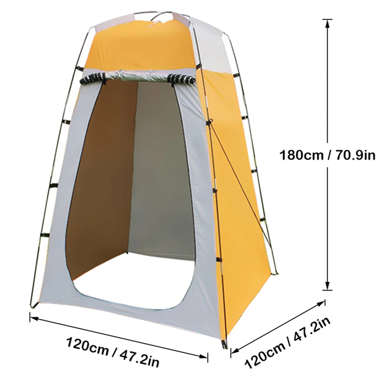 6Ft Camping Shower Tent Privacy Changing Room Canvas Aluminum Poles