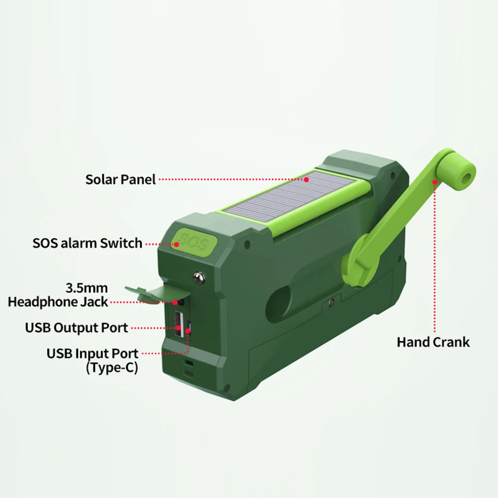 Be ready for power outages or outdoor adventures with this all-in-one portable emergency radio and power tool, built for reliability, versatility, and peace of mind anywhere, anytime.