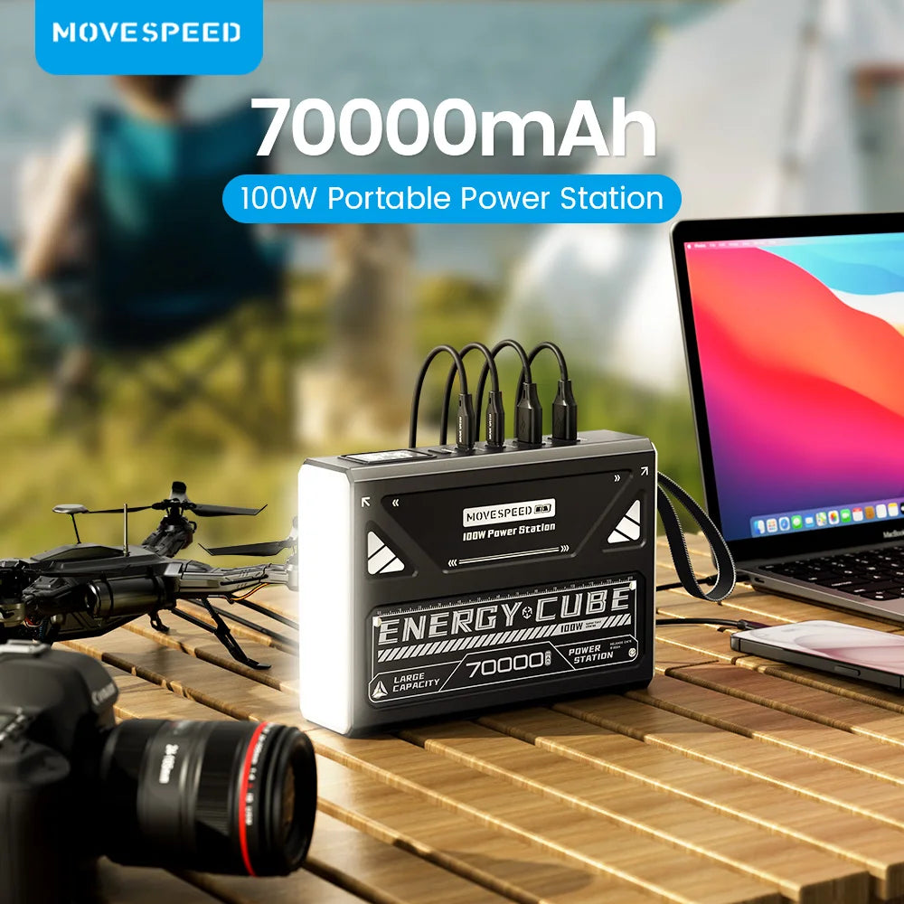 Meet the MOVESPEED Z70 Pro, a high-capacity power bank built to keep your devices charged during travel, work, and outdoor adventures, wherever life takes you.