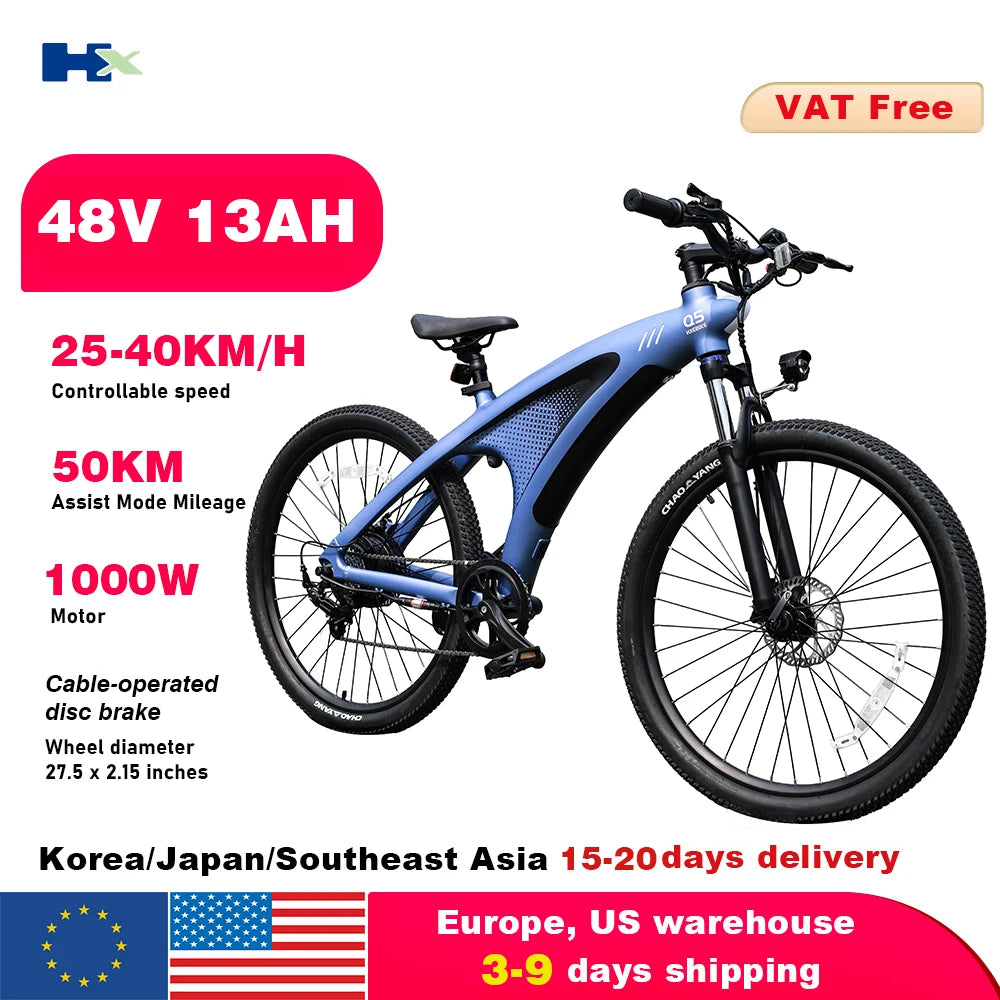 HX Q5 Ebikes 2000W Adults Electric Bike Bicycle 2000W 48V 20AH 27.5 Inch Off-Road Tire Electric E Bikes Mountain Ebike