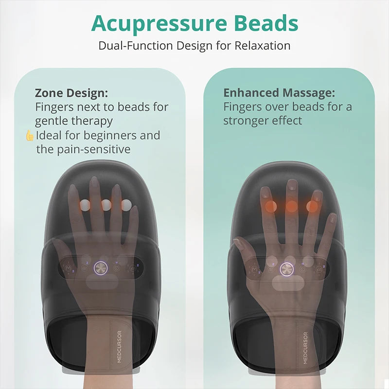 Medcursor Wireless Hand Massager With Air Compression Palm Acupoint Therapy