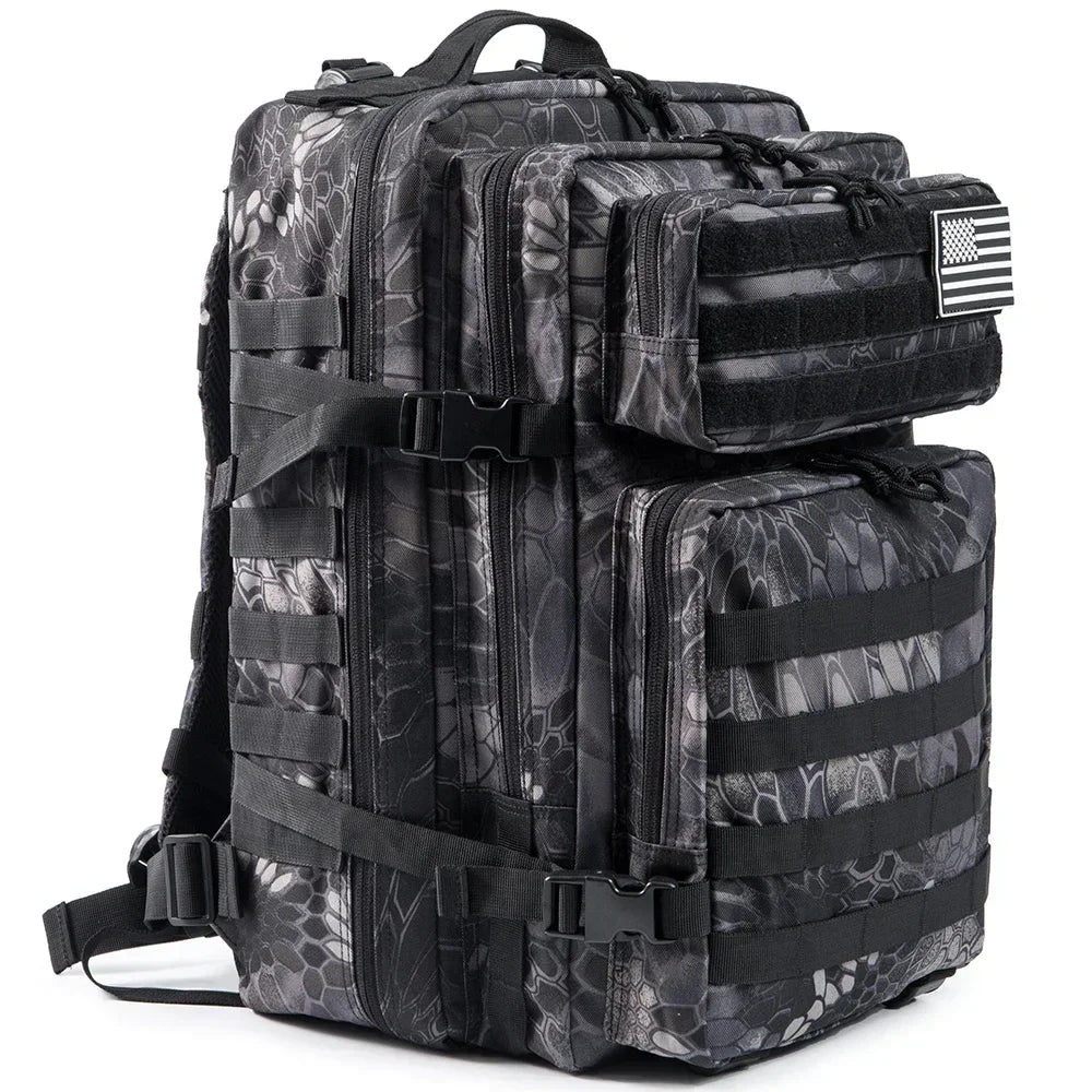 Maximize readiness with the ReFire Gear 45L Tactical Backpack, your rugged, feature-rich companion built for demanding outdoor missions and long expeditions, designed to endure extreme conditions in any terrain.