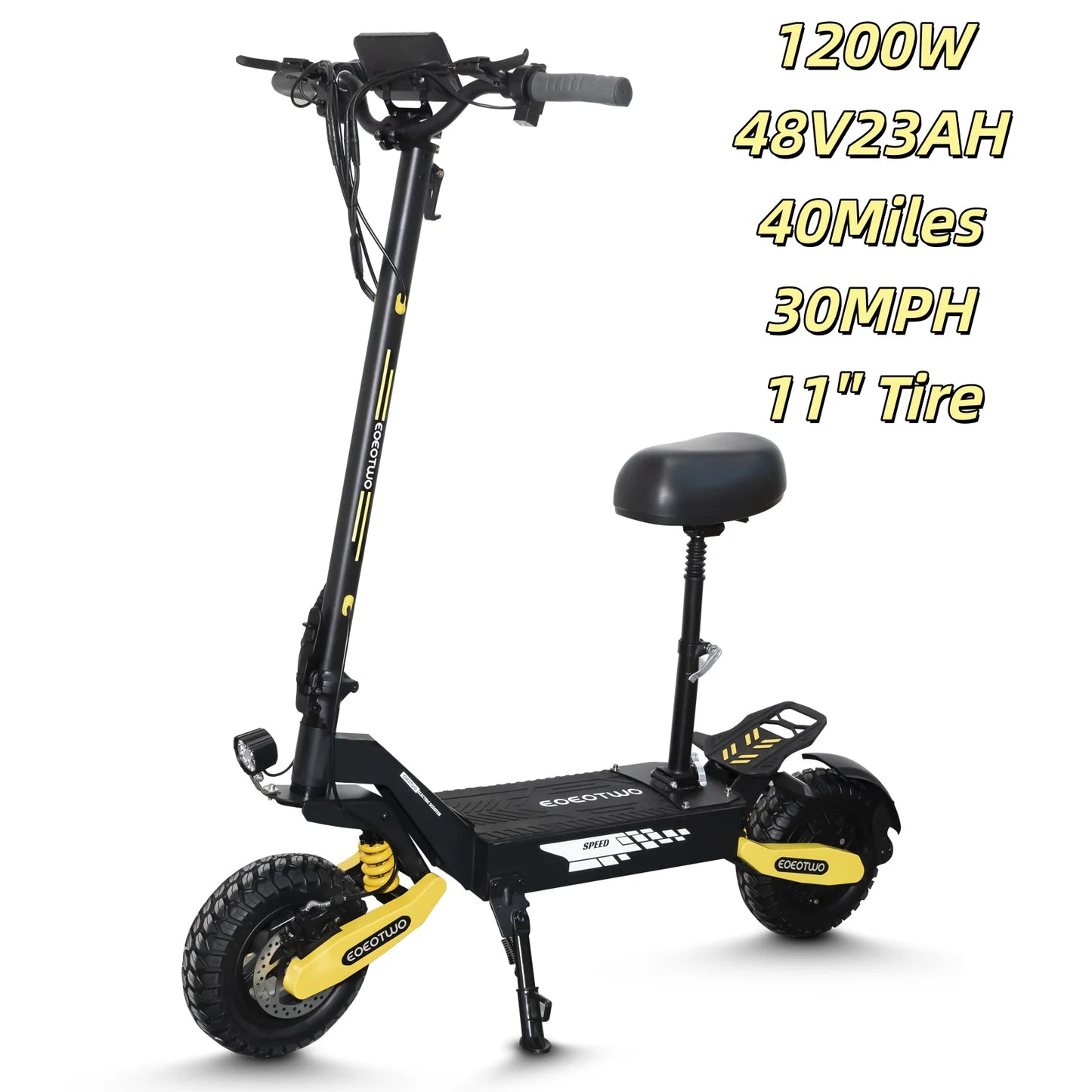 Ride the EOEOTWO GT06 electric scooter, a power-packed off-road marvel designed for speed, stability, and everyday adventures.