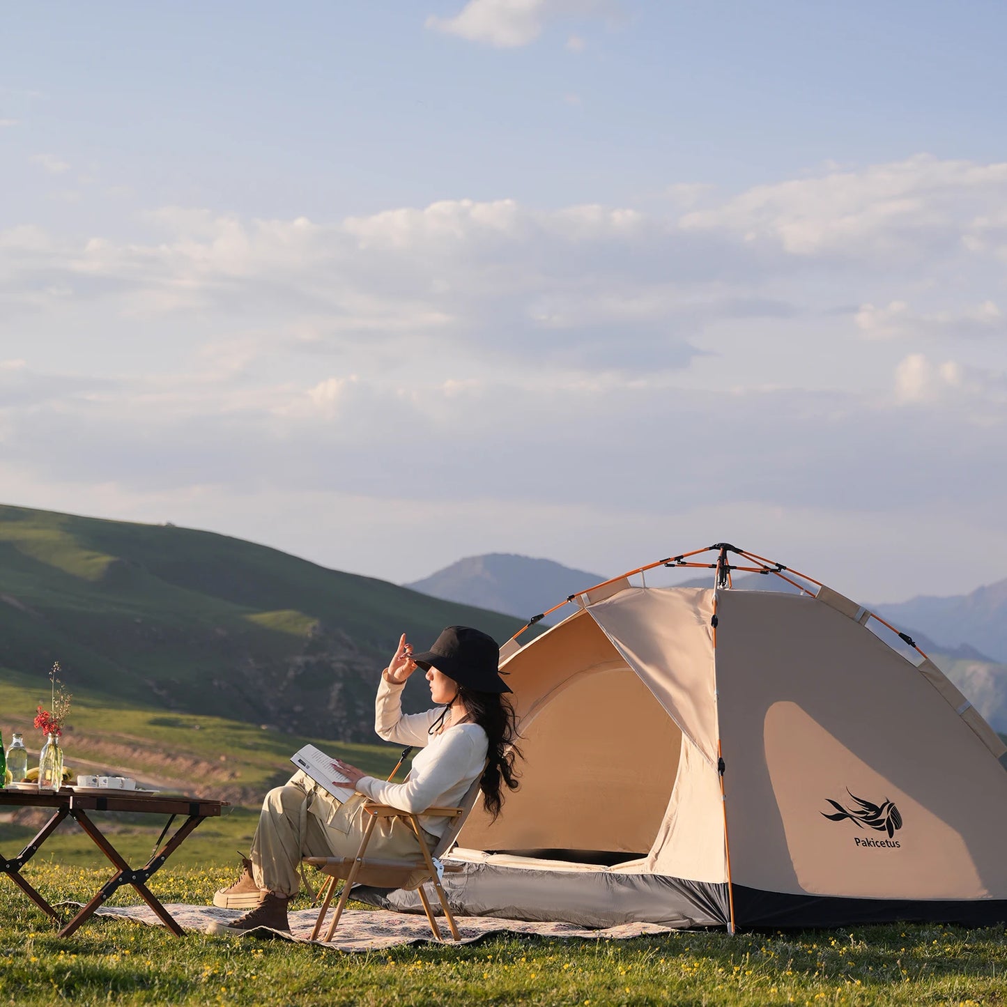 Pakicetus 2-4 Person Windproof Camping Tent Easy Setup Lightweight Family Carpa